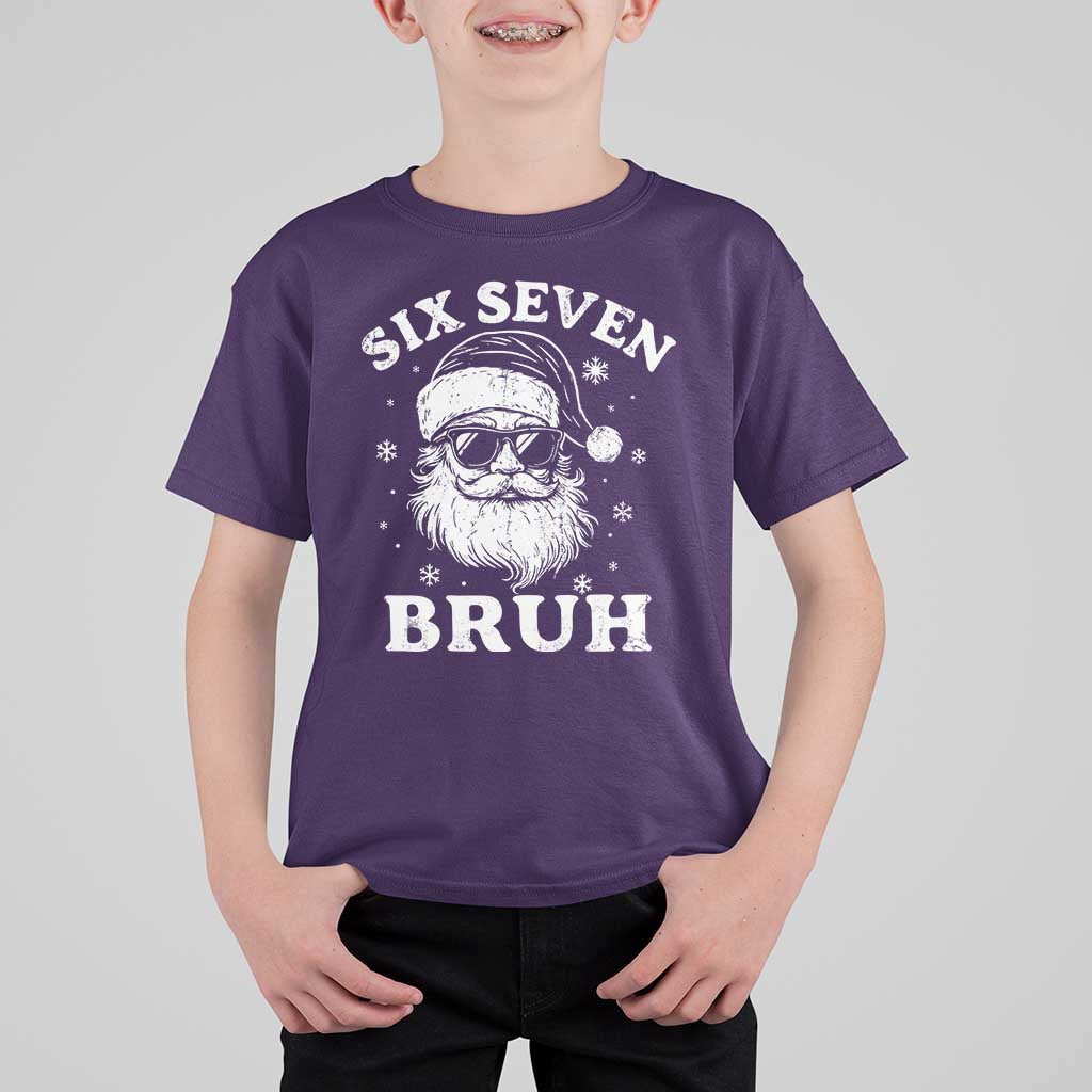 67 Christmas Six Seven Bruh T Shirt For Kid Funny Santa 6 7 Meme - Wonder Print Shop