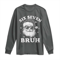 67 Christmas Six Seven Bruh Long Sleeve Shirt Funny Santa 6 7 Meme - Wonder Print Shop