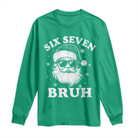 67 Christmas Six Seven Bruh Long Sleeve Shirt Funny Santa 6 7 Meme - Wonder Print Shop