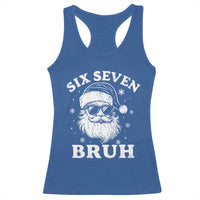 67 Christmas Six Seven Bruh Racerback Tank Top Funny Santa 6 7 Meme - Wonder Print Shop