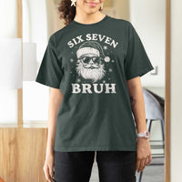 67 Christmas Six Seven Bruh T Shirt For Women Funny Santa 6 7 Meme - Wonder Print Shop