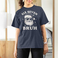 67 Christmas Six Seven Bruh T Shirt For Women Funny Santa 6 7 Meme - Wonder Print Shop