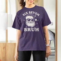 67 Christmas Six Seven Bruh T Shirt For Women Funny Santa 6 7 Meme - Wonder Print Shop