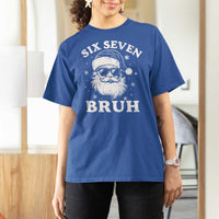 67 Christmas Six Seven Bruh T Shirt For Women Funny Santa 6 7 Meme - Wonder Print Shop