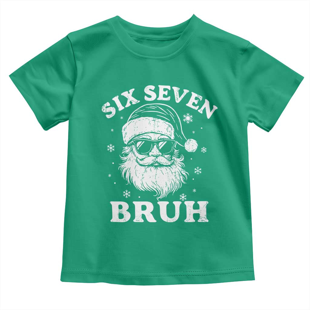 67 Christmas Six Seven Bruh Toddler T Shirt Funny Santa 6 7 Meme - Wonder Print Shop