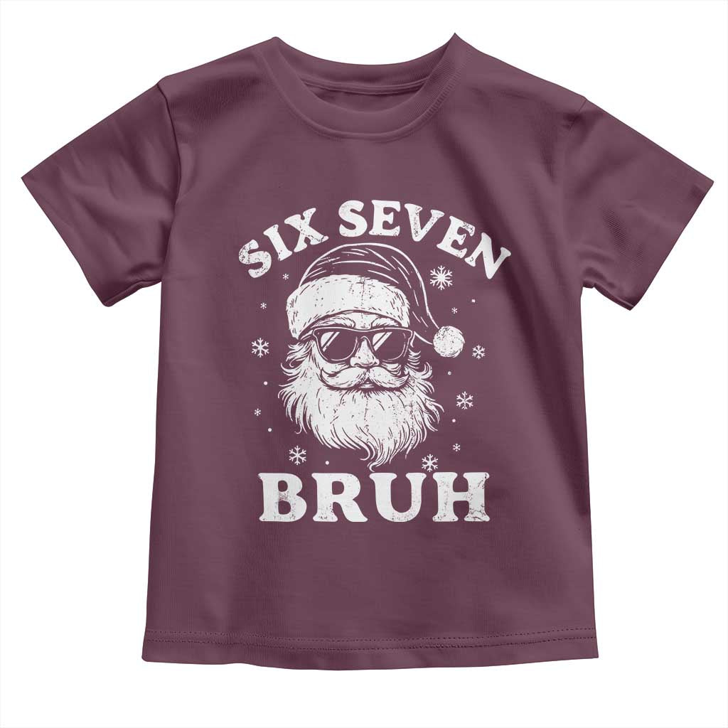 67 Christmas Six Seven Bruh Toddler T Shirt Funny Santa 6 7 Meme - Wonder Print Shop