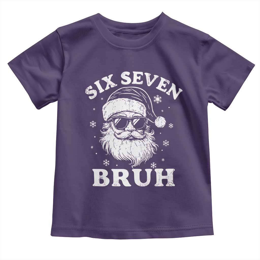 67 Christmas Six Seven Bruh Toddler T Shirt Funny Santa 6 7 Meme - Wonder Print Shop