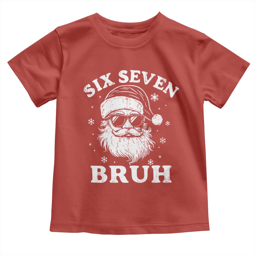67 Christmas Six Seven Bruh Toddler T Shirt Funny Santa 6 7 Meme - Wonder Print Shop