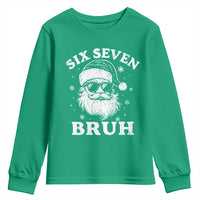 67 Christmas Six Seven Bruh Youth Sweatshirt Funny Santa 6 7 Meme - Wonder Print Shop