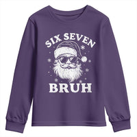 67 Christmas Six Seven Bruh Youth Sweatshirt Funny Santa 6 7 Meme - Wonder Print Shop