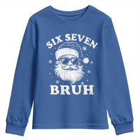 67 Christmas Six Seven Bruh Youth Sweatshirt Funny Santa 6 7 Meme - Wonder Print Shop