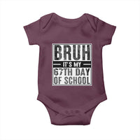 Bruh It's My 67th Day Of School Baby Onesie Funny Six Seven Meme Boys 67 Days - Wonder Print Shop