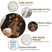 67 Funny Thanksgiving Throw Blanket Six Seven Bruh 6 7 Turkey Meme - Wonder Print Shop