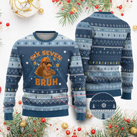 67 Funny Thanksgiving Hanukkah Ugly Sweater Six Seven Bruh 6 7 Turkey Meme - Wonder Print Shop
