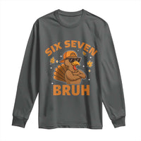 67 Funny Thanksgiving Long Sleeve Shirt Six Seven Bruh 6 7 Turkey Meme - Wonder Print Shop