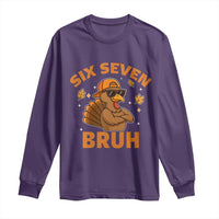 67 Funny Thanksgiving Long Sleeve Shirt Six Seven Bruh 6 7 Turkey Meme - Wonder Print Shop