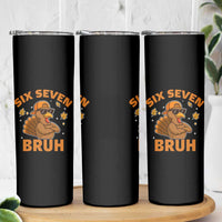 67 Funny Thanksgiving Skinny Tumbler Six Seven Bruh 6 7 Turkey Meme - Wonder Print Shop