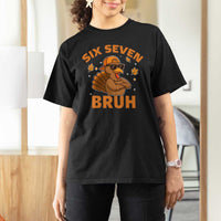 67 Funny Thanksgiving T Shirt For Women Six Seven Bruh 6 7 Turkey Meme - Wonder Print Shop