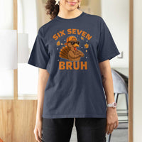 67 Funny Thanksgiving T Shirt For Women Six Seven Bruh 6 7 Turkey Meme - Wonder Print Shop