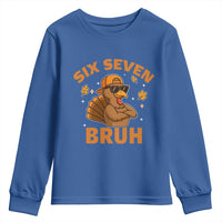 67 Funny Thanksgiving Youth Sweatshirt Six Seven Bruh 6 7 Turkey Meme - Wonder Print Shop