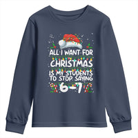 Funny Teacher Christmas 67 Youth Sweatshirt Students Stop Saying 6-7 Six Seven - Wonder Print Shop