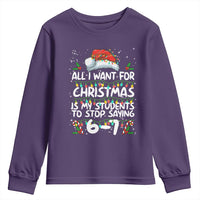 Funny Teacher Christmas 67 Youth Sweatshirt Students Stop Saying 6-7 Six Seven - Wonder Print Shop