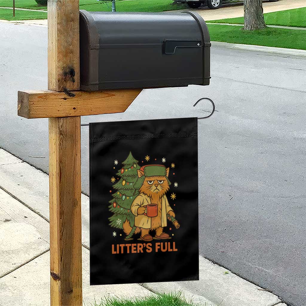 Litters Full Garden Flag Funny Christmas Vacation Cat - Wonder Print Shop