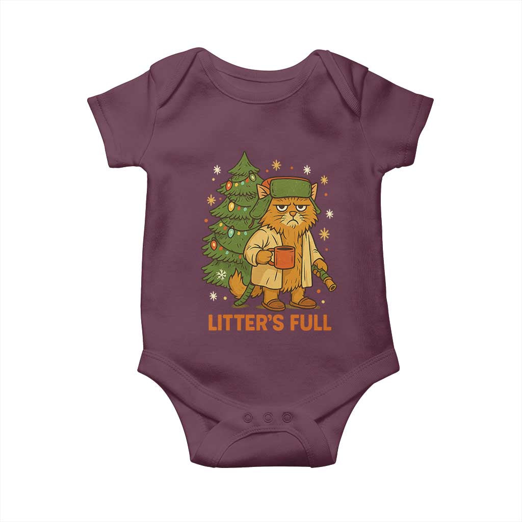 Litters Full Baby Onesie Funny Christmas Vacation Cat - Wonder Print Shop