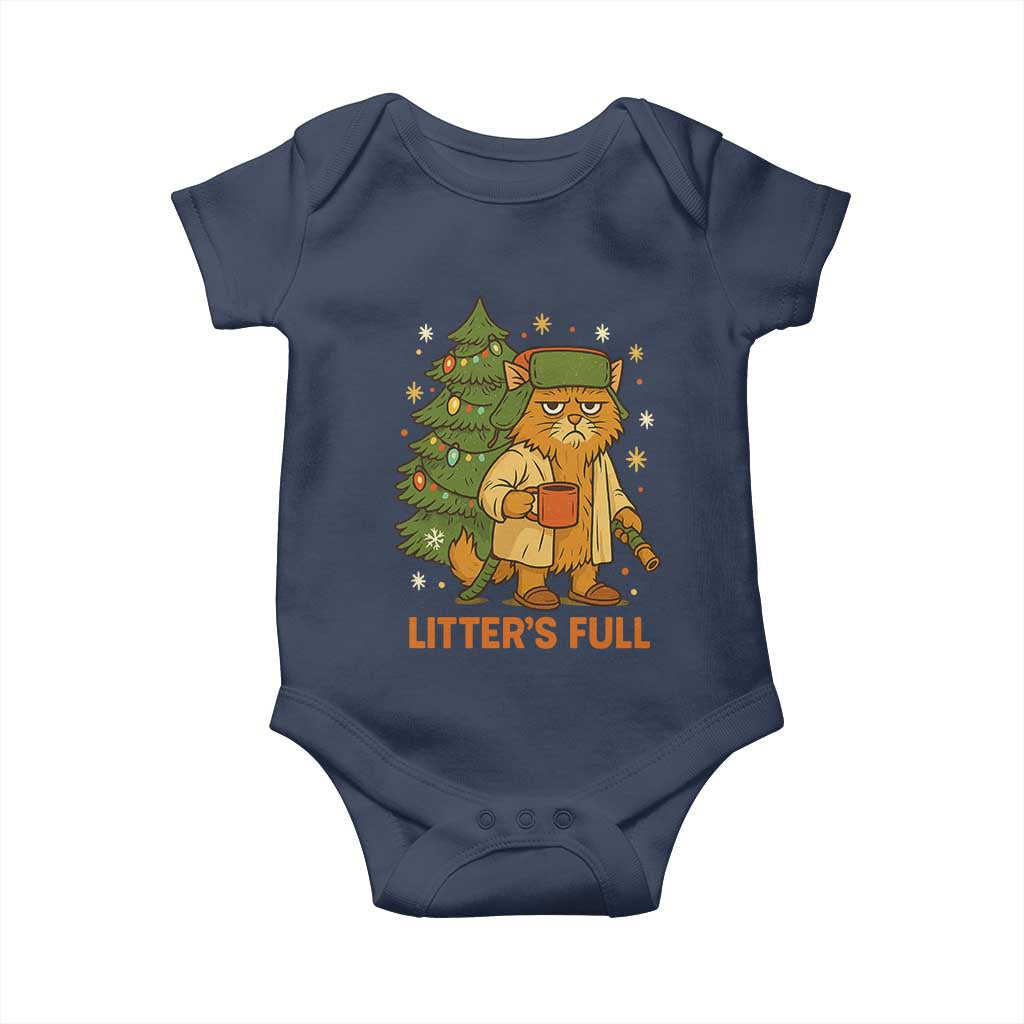 Litters Full Baby Onesie Funny Christmas Vacation Cat - Wonder Print Shop