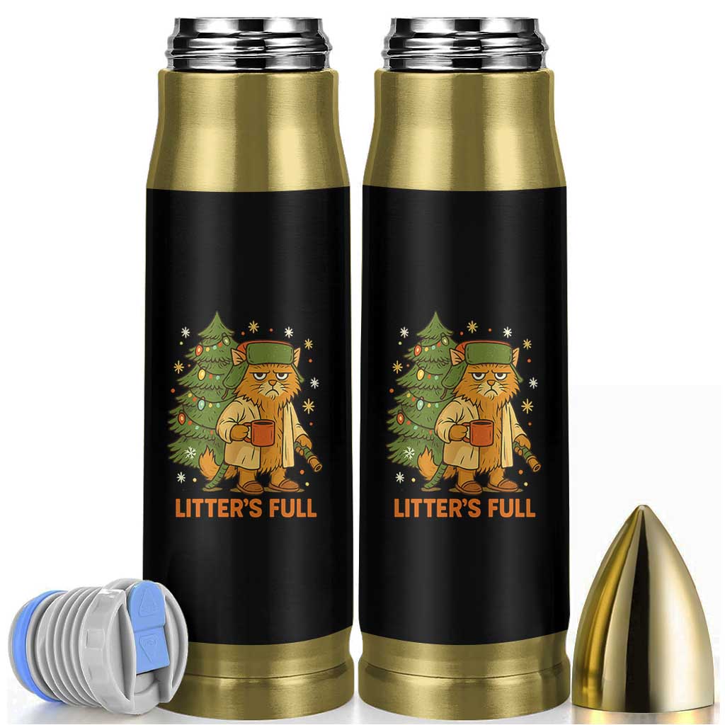 Litters Full Bullet Tumbler Funny Christmas Vacation Cat - Wonder Print Shop