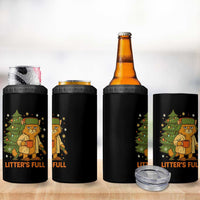 Litters Full 4 in 1 Can Cooler Tumbler Funny Christmas Vacation Cat - Wonder Print Shop
