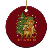 Litters Full Ceramic Ornament Funny Christmas Vacation Cat - Wonder Print Shop