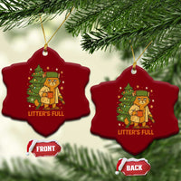 Litters Full Ceramic Ornament Funny Christmas Vacation Cat - Wonder Print Shop