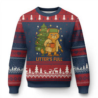 Litters Full Ugly Christmas Sweater Funny Xmas Vacation Cat - Wonder Print Shop