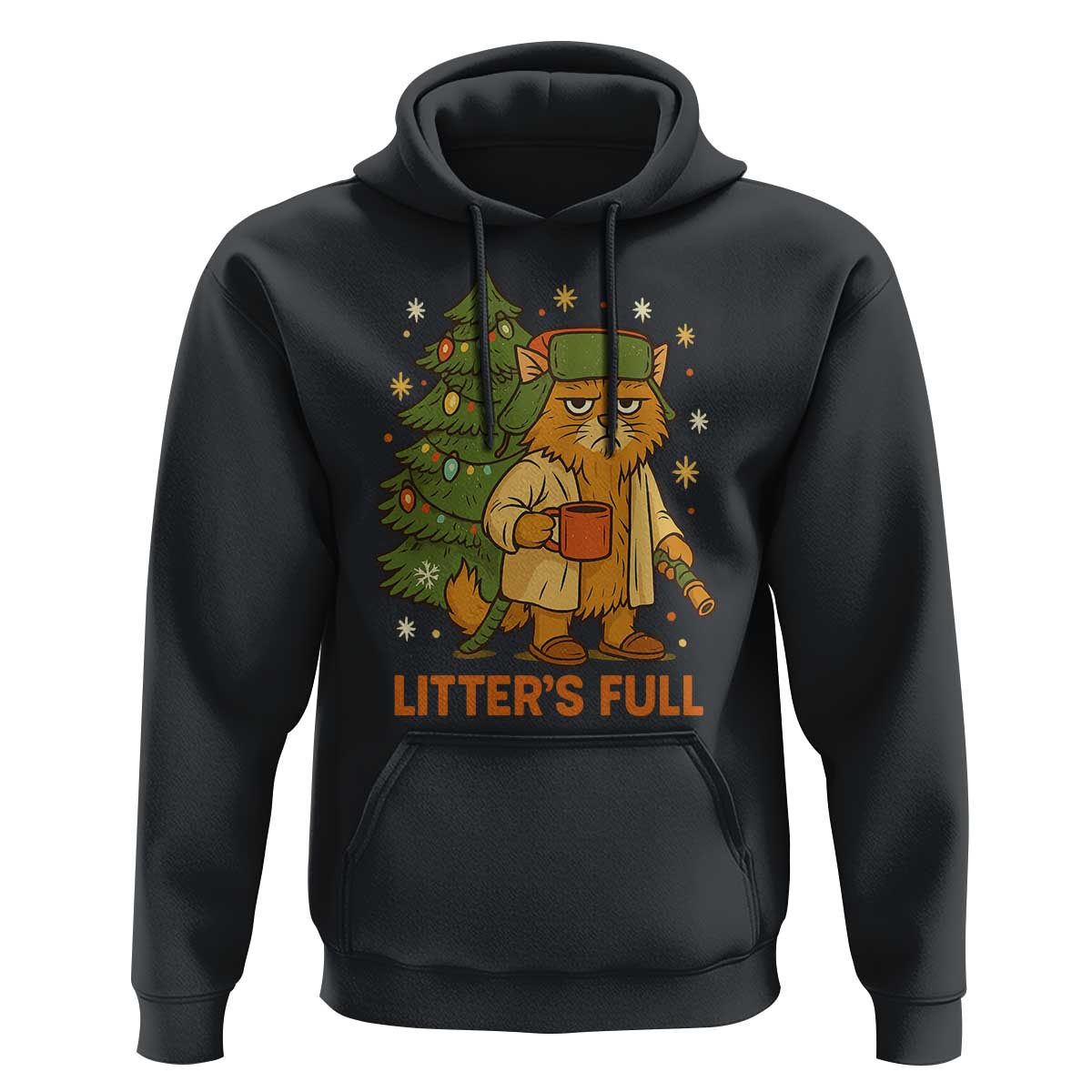 Litters Full Hoodie Funny Christmas Vacation Cat - Wonder Print Shop