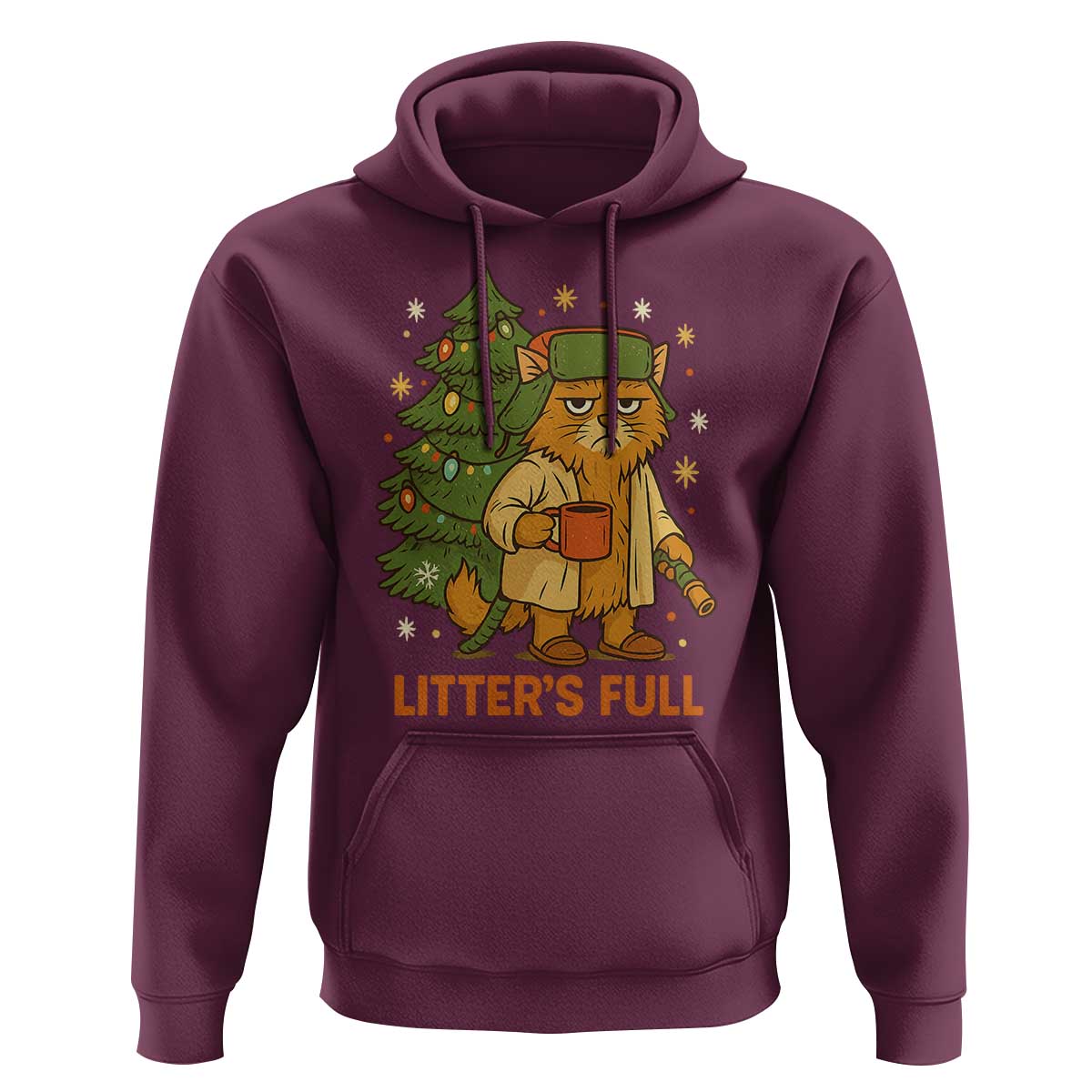 Litters Full Hoodie Funny Christmas Vacation Cat - Wonder Print Shop