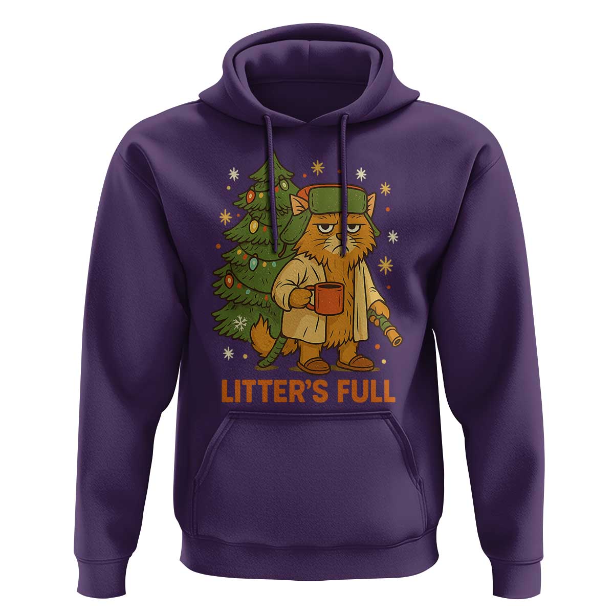 Litters Full Hoodie Funny Christmas Vacation Cat - Wonder Print Shop