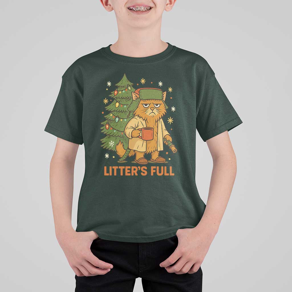 Litters Full T Shirt For Kid Funny Christmas Vacation Cat - Wonder Print Shop