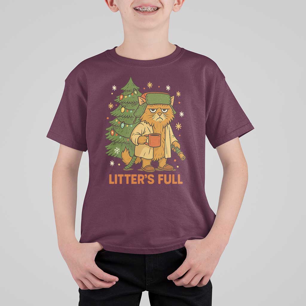 Litters Full T Shirt For Kid Funny Christmas Vacation Cat - Wonder Print Shop