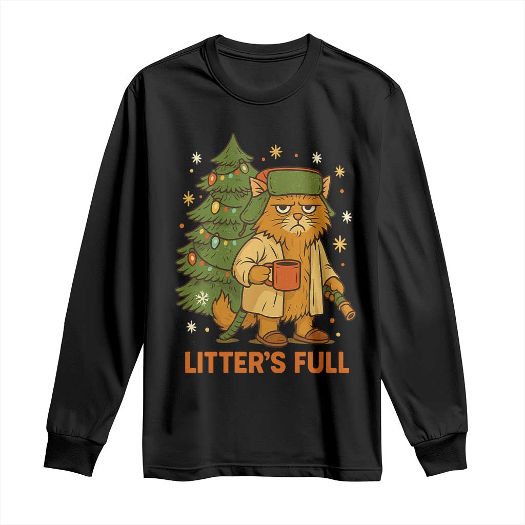 Litters Full Long Sleeve Shirt Funny Christmas Vacation Cat - Wonder Print Shop