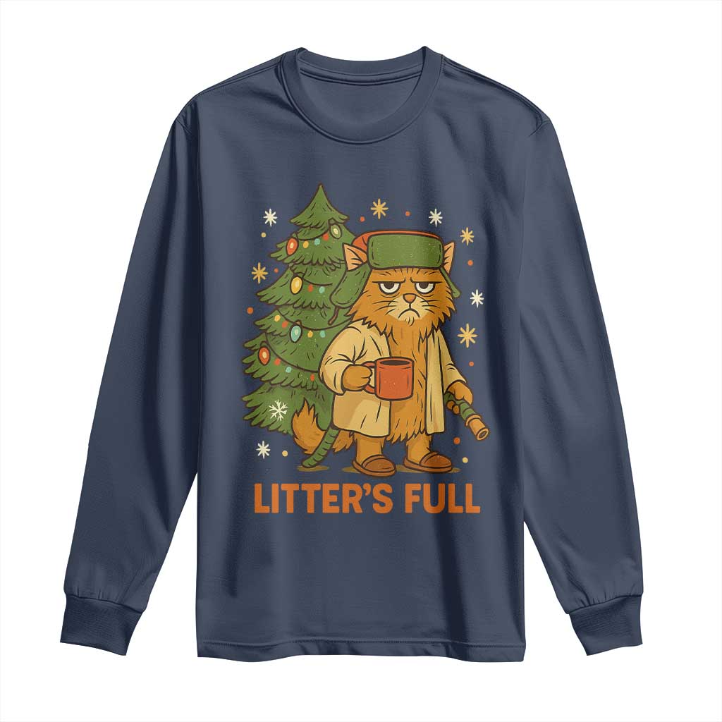 Litters Full Long Sleeve Shirt Funny Christmas Vacation Cat - Wonder Print Shop