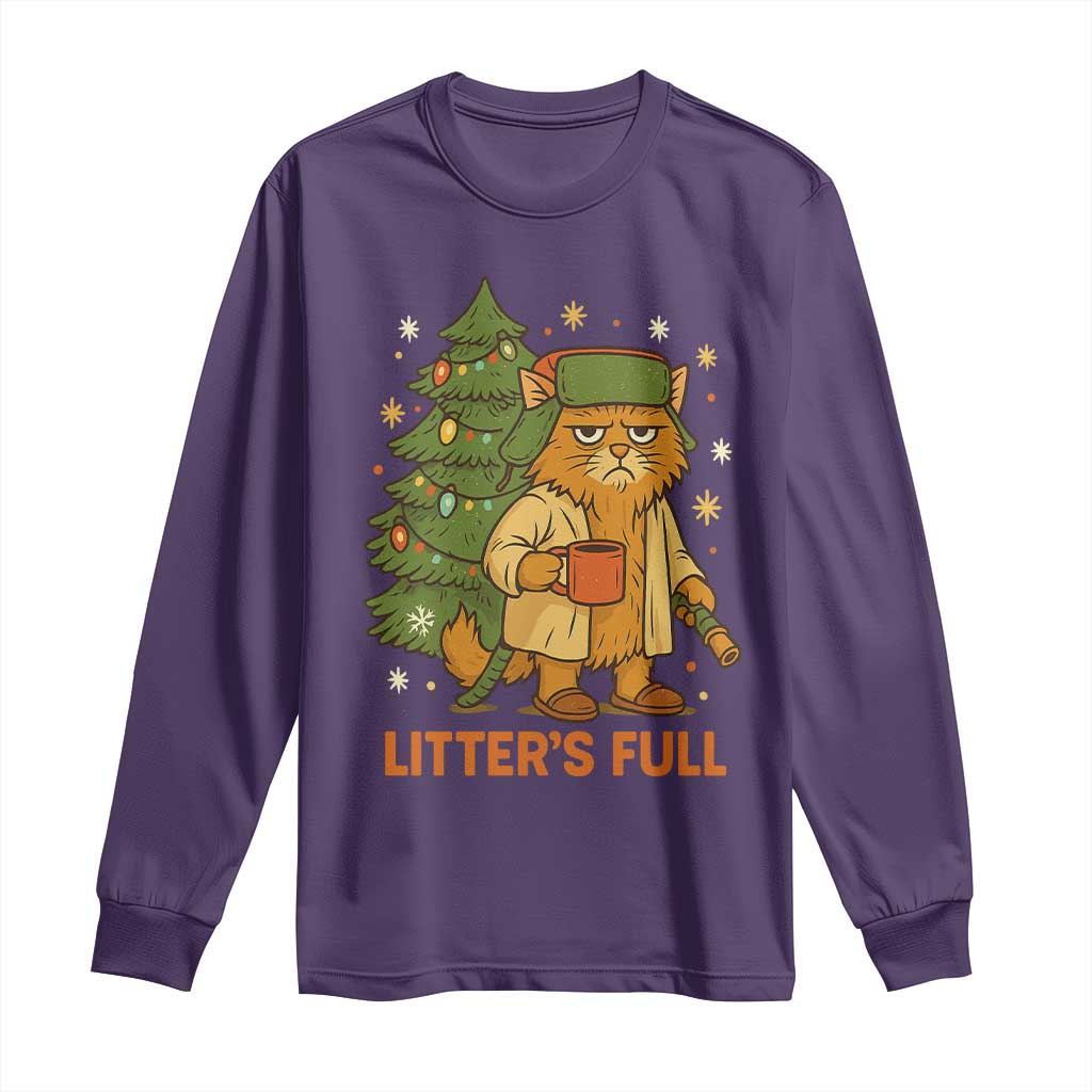 Litters Full Long Sleeve Shirt Funny Christmas Vacation Cat - Wonder Print Shop