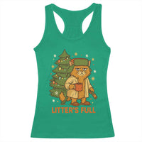 Litters Full Racerback Tank Top Funny Christmas Vacation Cat - Wonder Print Shop