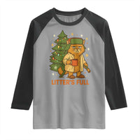 Litters Full Raglan Shirt Funny Christmas Vacation Cat - Wonder Print Shop