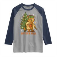 Litters Full Raglan Shirt Funny Christmas Vacation Cat - Wonder Print Shop