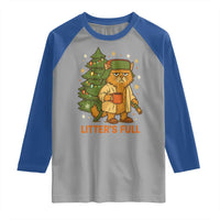 Litters Full Raglan Shirt Funny Christmas Vacation Cat - Wonder Print Shop