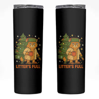 Litters Full Skinny Tumbler Funny Christmas Vacation Cat - Wonder Print Shop