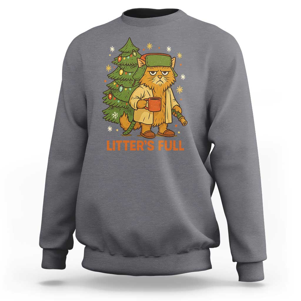 Litters Full Sweatshirt Funny Christmas Vacation Cat - Wonder Print Shop
