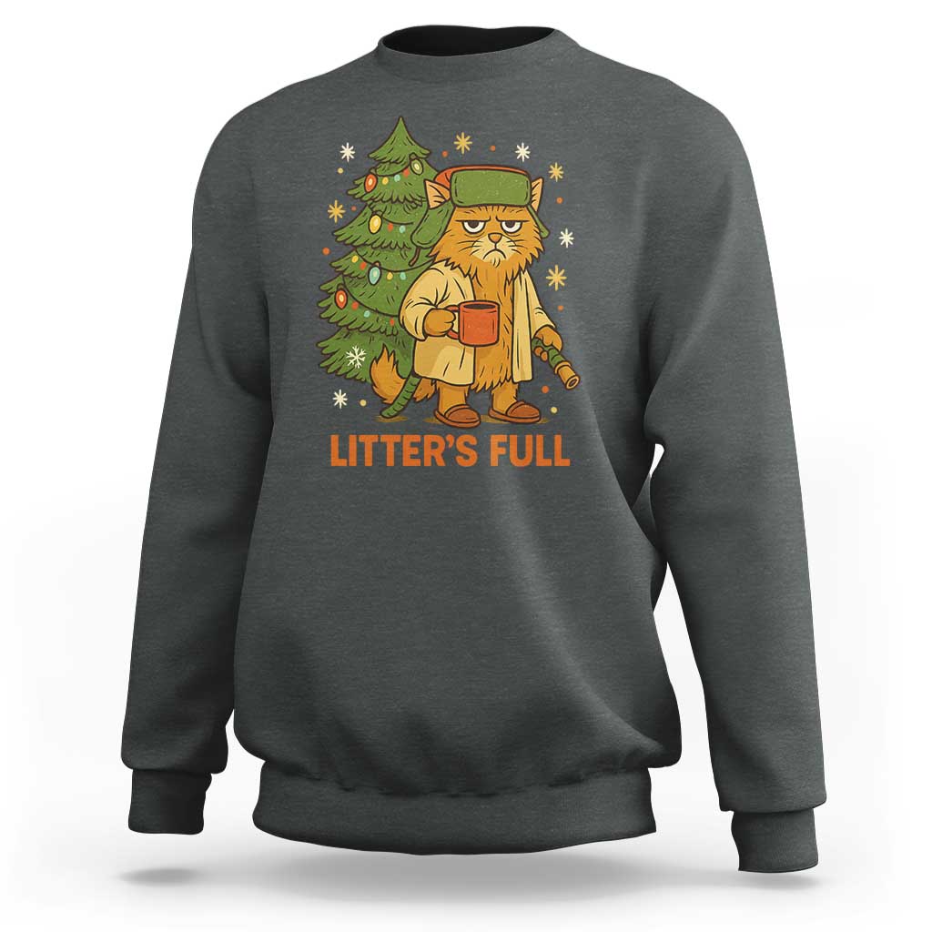 Litters Full Sweatshirt Funny Christmas Vacation Cat - Wonder Print Shop