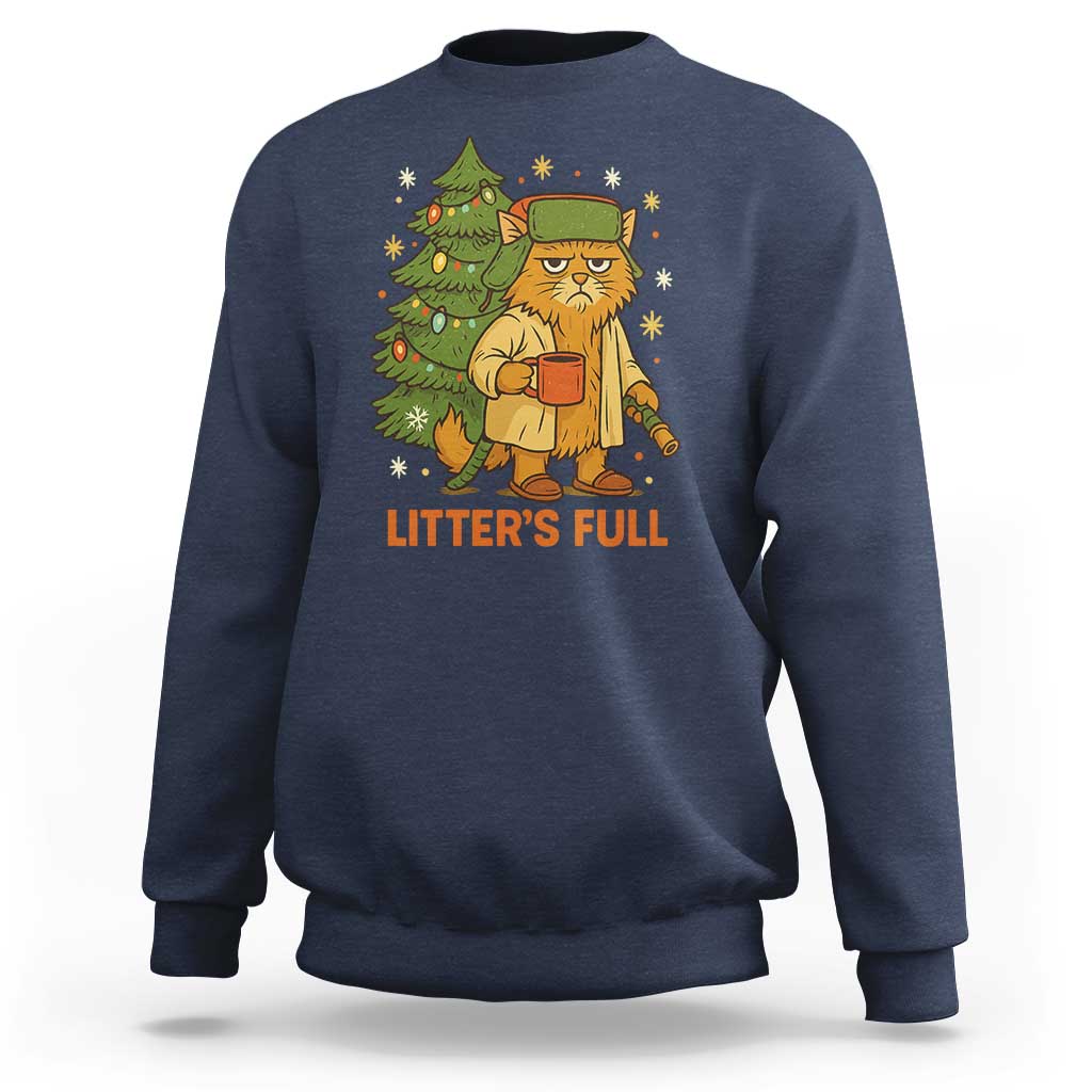 Litters Full Sweatshirt Funny Christmas Vacation Cat - Wonder Print Shop